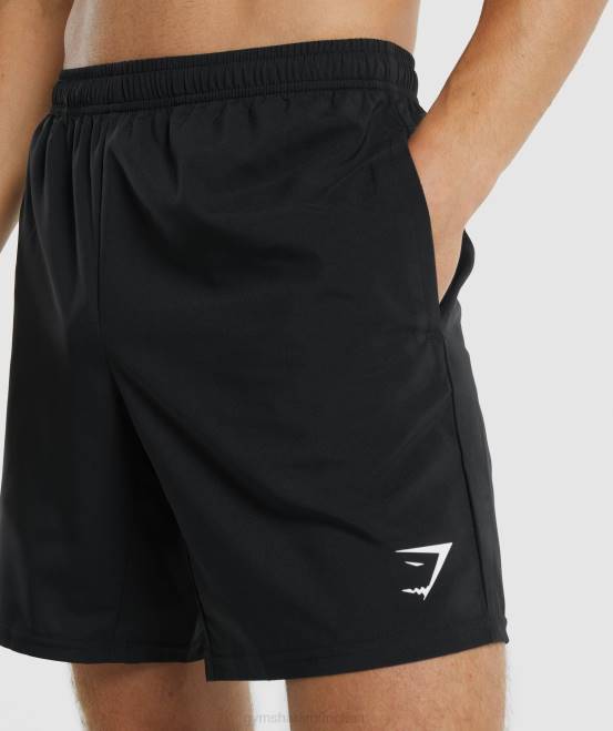 Schwarz Kleidung Gymshark Männer Ankunftsshorts 04P8510