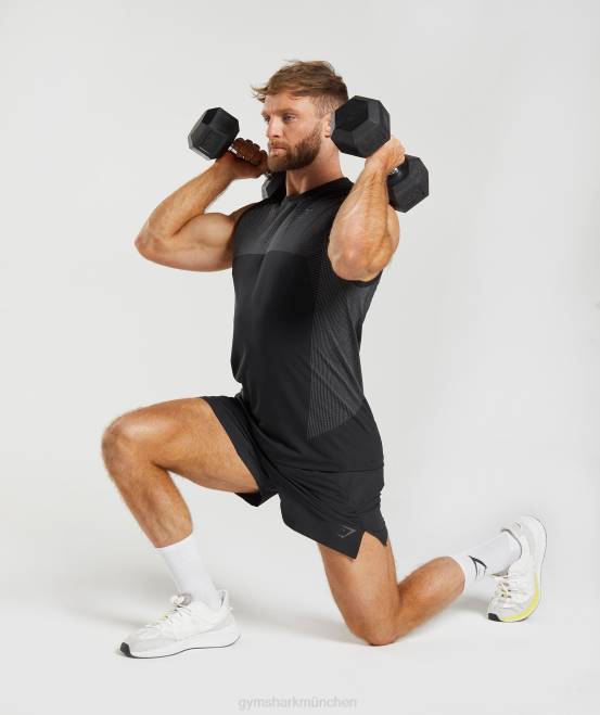 Schwarz Kleidung Gymshark Männer Apex 5