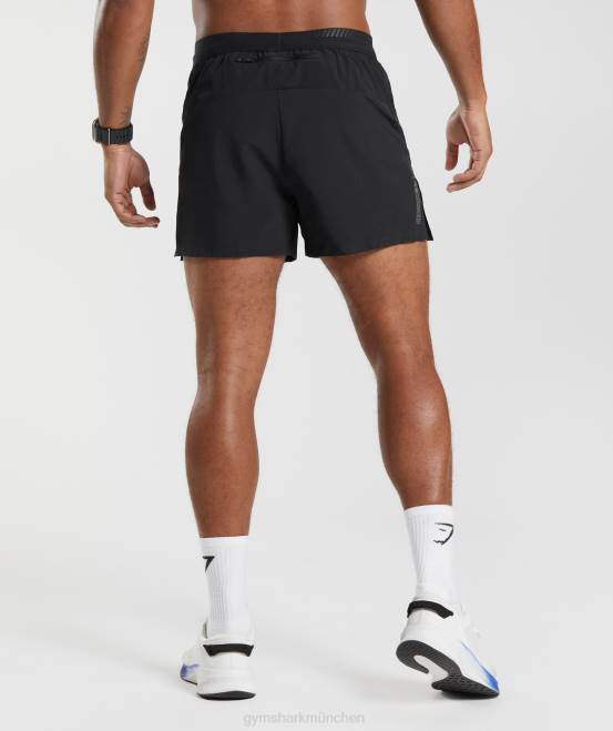 Schwarz Kleidung Gymshark Männer Apex Run 4