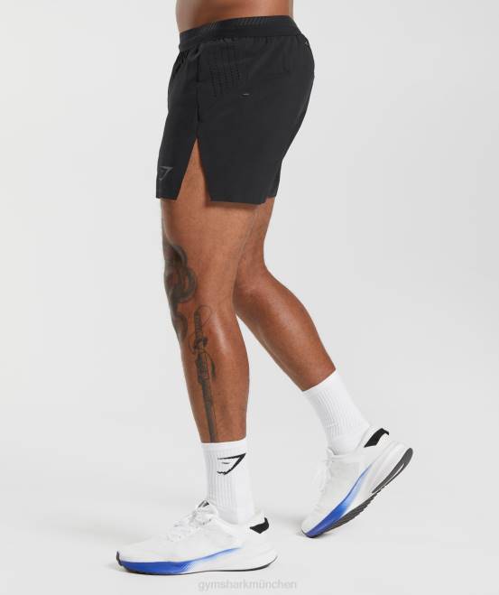 Schwarz Kleidung Gymshark Männer Apex Run 4