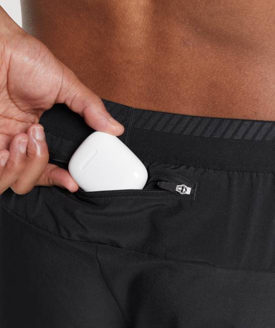 Schwarz Kleidung Gymshark Männer Apex Run 4
