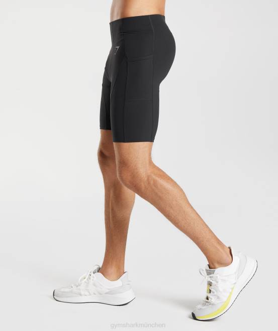 Schwarz Kleidung Gymshark Männer Kontroll-Baselayer-Shorts 04P8561