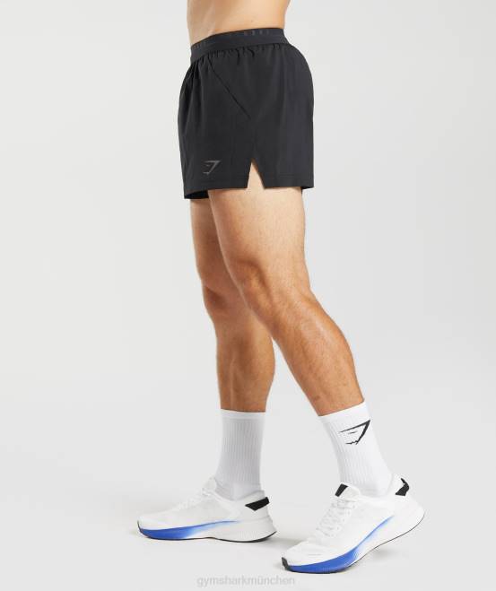 Schwarz Kleidung Gymshark Männer Laufsport-Shorts, 3 Zoll 04P8529
