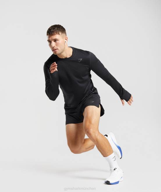 Schwarz Kleidung Gymshark Männer Laufsport-Shorts, 3 Zoll 04P8529