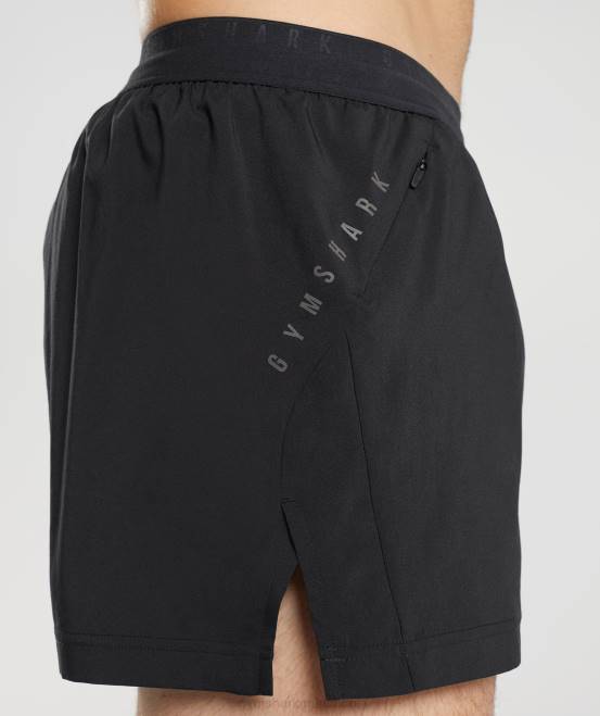 Schwarz Kleidung Gymshark Männer Laufsport-Shorts, 3 Zoll 04P8529