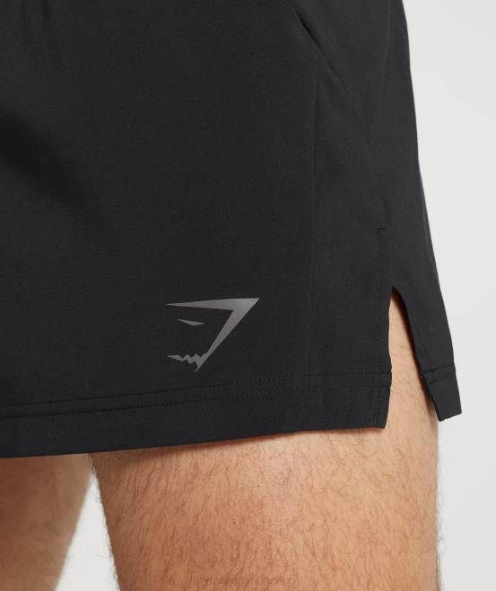 Schwarz Kleidung Gymshark Männer Laufsport-Shorts, 3 Zoll 04P8529