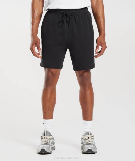 Schwarz Kleidung Gymshark Männer Rest Day Essentials 7"-Shorts 04P8541