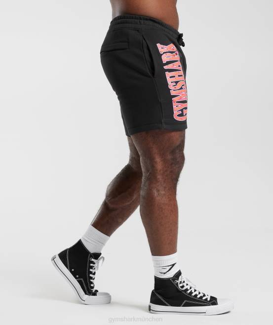 Schwarz Kleidung Gymshark Männer Retrowave-Shorts 04P8536