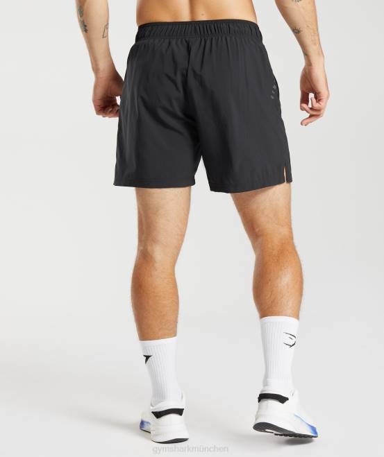 Schwarz Kleidung Gymshark Männer Sportshorts 04P8513