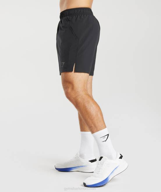 Schwarz Kleidung Gymshark Männer Sportshorts 04P8513