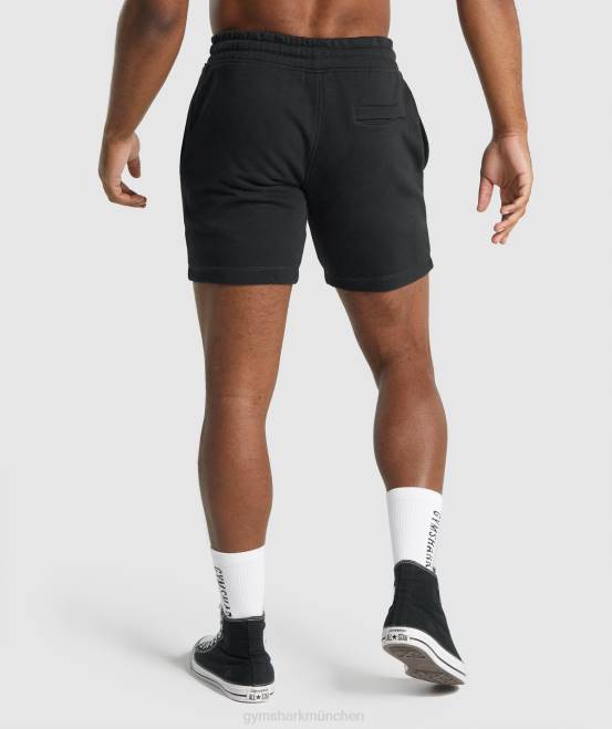 Schwarz Kleidung Gymshark Männer Wappen-Shorts 04P8514