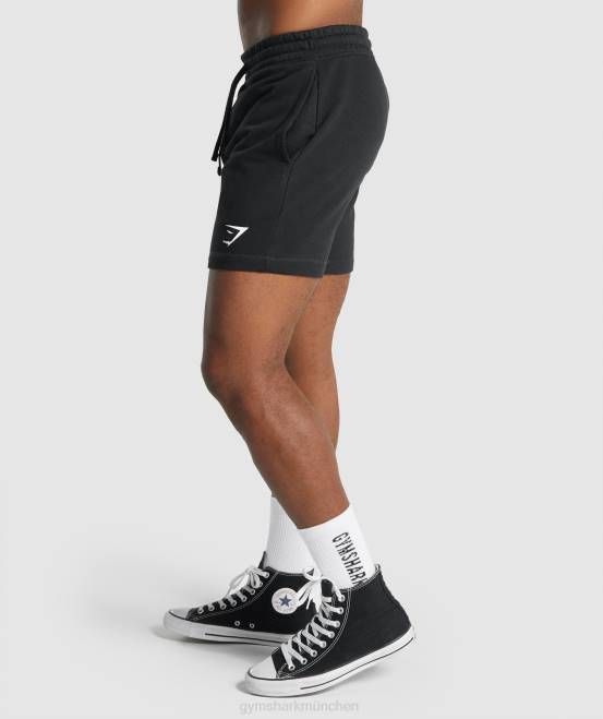 Schwarz Kleidung Gymshark Männer Wappen-Shorts 04P8514