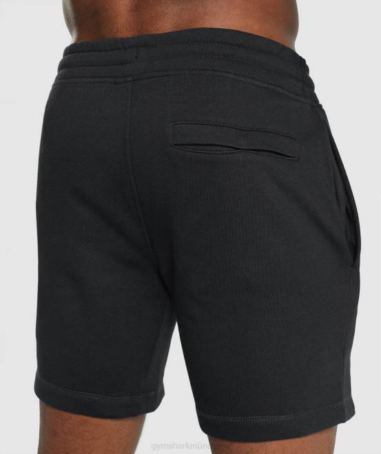 Schwarz Kleidung Gymshark Männer Wappen-Shorts 04P8514