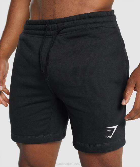 Schwarz Kleidung Gymshark Männer Wappen-Shorts 04P8514