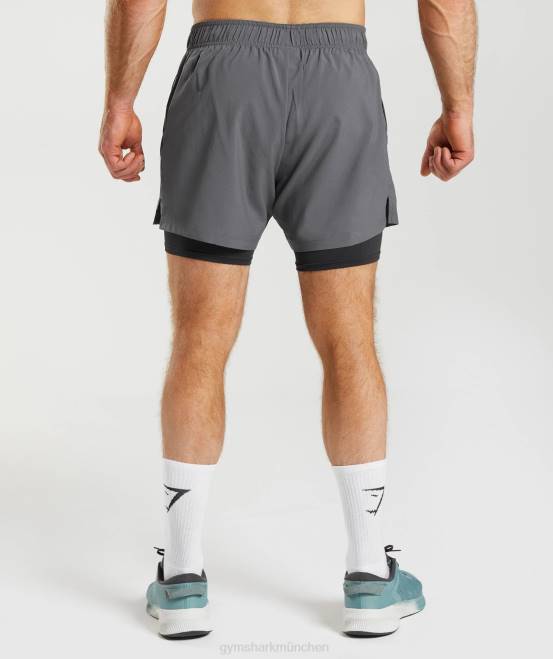 Silhouette grau/schwarz Kleidung Gymshark Männer Sport 5