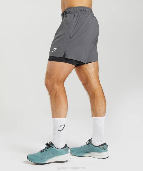 Silhouette grau/schwarz Kleidung Gymshark Männer Sport 5