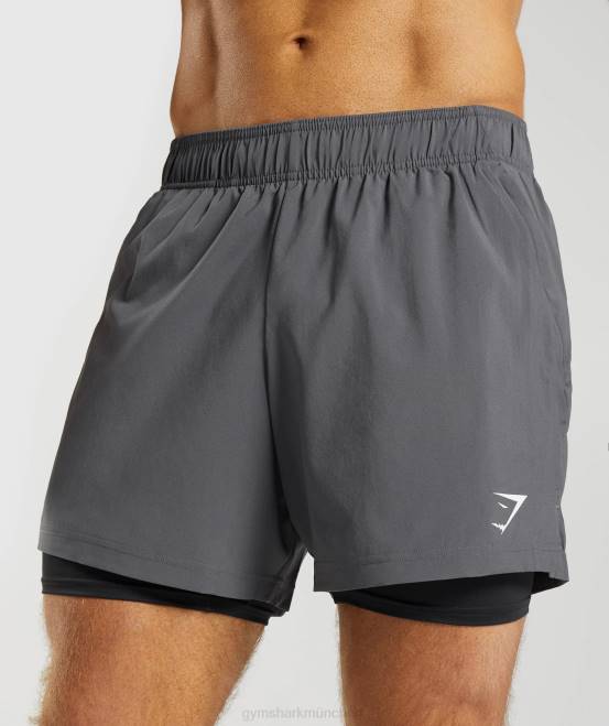 Silhouette grau/schwarz Kleidung Gymshark Männer Sport 5