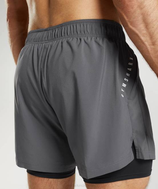 Silhouette grau/schwarz Kleidung Gymshark Männer Sport 5