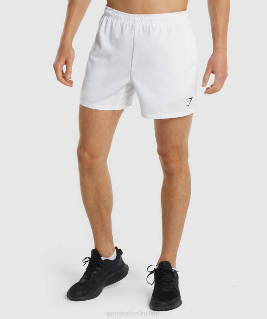 Weiß Kleidung Gymshark Männer Ankunft 5" Shorts 04P8553