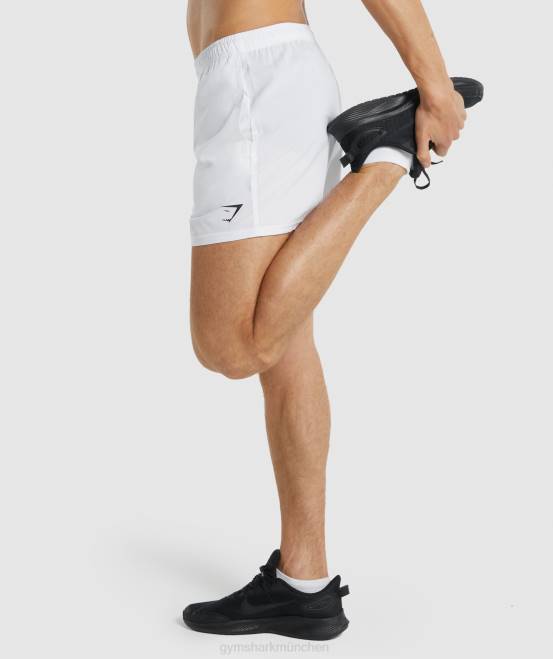 Weiß Kleidung Gymshark Männer Ankunft 5