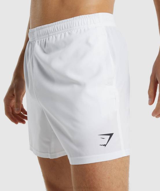 Weiß Kleidung Gymshark Männer Ankunft 5