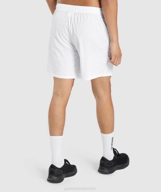 Weiß Kleidung Gymshark Männer Ankunft 7