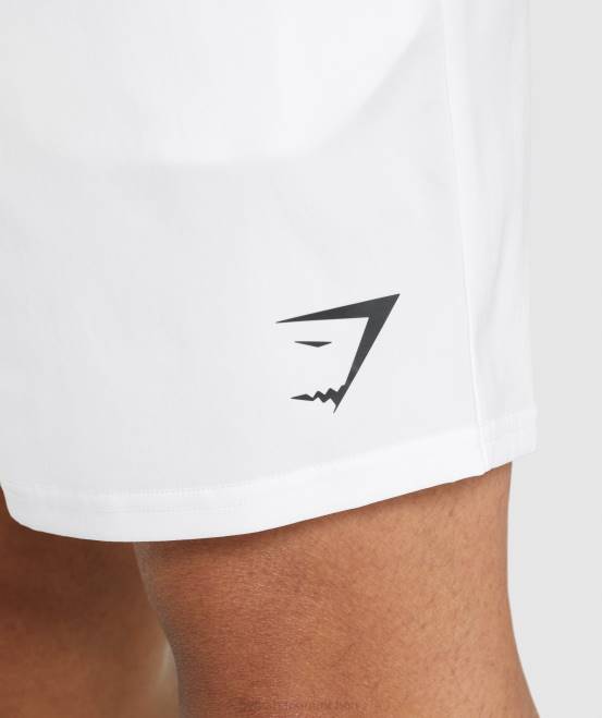 Weiß Kleidung Gymshark Männer Ankunft 7