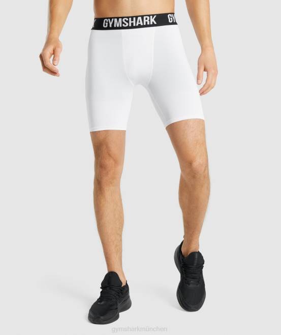 Weiß Kleidung Gymshark Männer Element-Baselayer-Shorts 04P8567