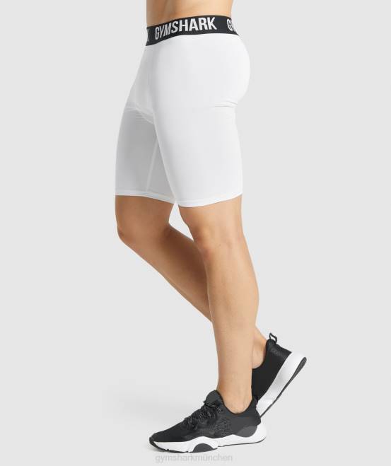 Weiß Kleidung Gymshark Männer Element-Baselayer-Shorts 04P8567
