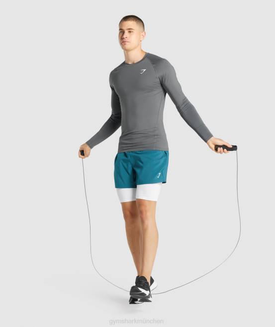 Weiß Kleidung Gymshark Männer Element-Baselayer-Shorts 04P8567