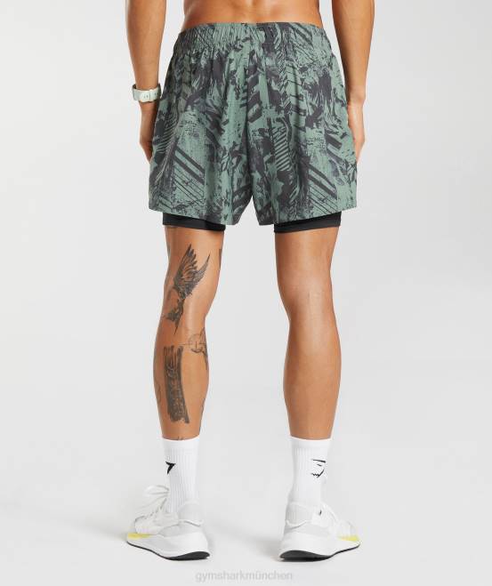 Weidengrün/Schwarz Kleidung Gymshark Männer Sport 5
