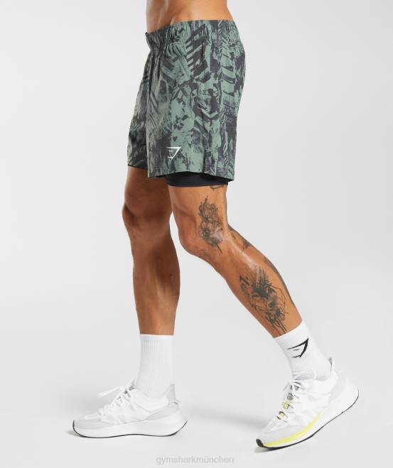 Weidengrün/Schwarz Kleidung Gymshark Männer Sport 5