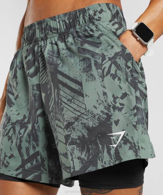 Weidengrün/Schwarz Kleidung Gymshark Männer Sport 5