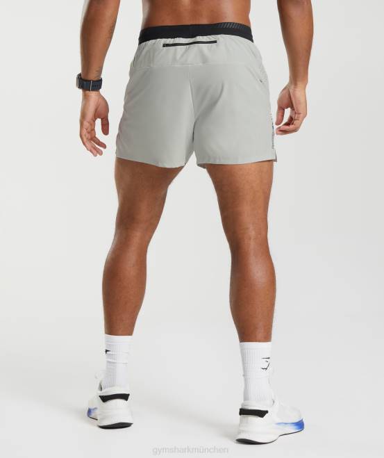 hellgrau Kleidung Gymshark Männer Apex Run 4