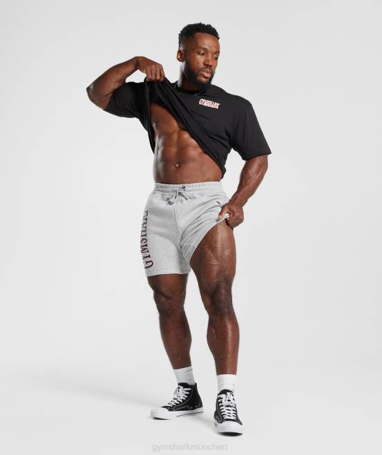hellgrauer Kernmergel Kleidung Gymshark Männer Retrowave-Shorts 04P8535