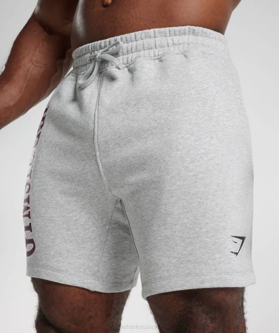 hellgrauer Kernmergel Kleidung Gymshark Männer Retrowave-Shorts 04P8535