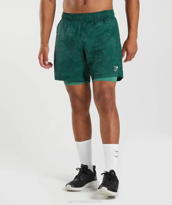 hoya grün Kleidung Gymshark Männer Sport 7" 2-in-1-Shorts 04P8564