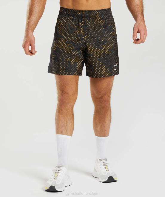kurkumagelber Aufdruck Kleidung Gymshark Männer Sportshorts 04P8552