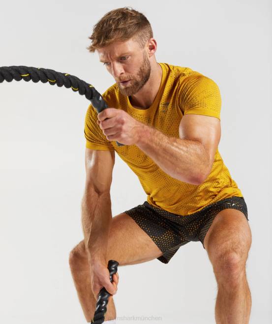 kurkumagelber Aufdruck Kleidung Gymshark Männer Sportshorts 04P8552