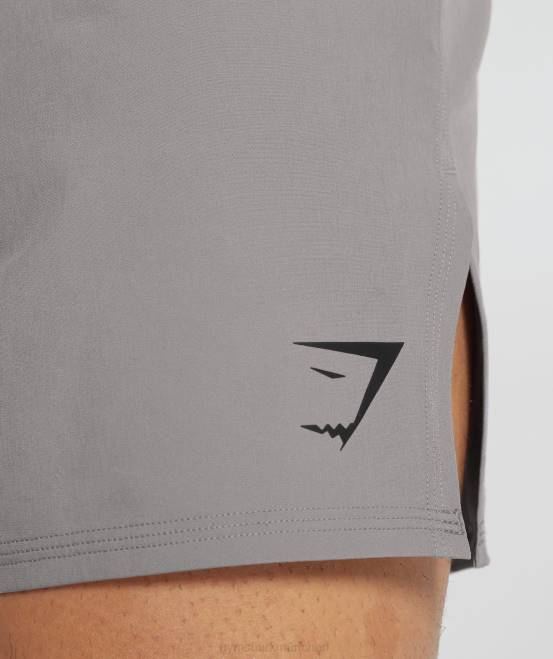 marmorgrau Kleidung Gymshark Männer 315 gewebte Shorts 04P8544