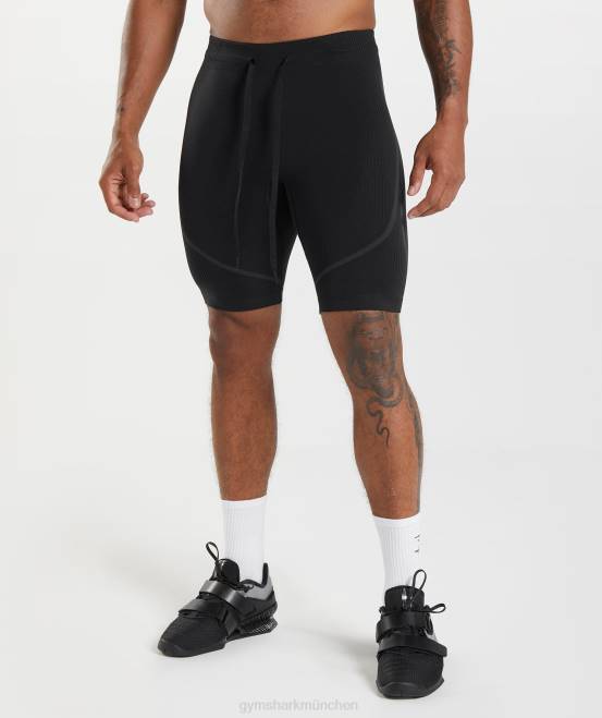 schwarz/anthrazit Kleidung Gymshark Männer 315 nahtlose 1/2-Shorts 04P8538