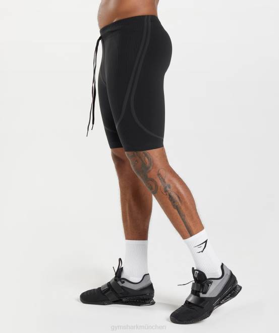 schwarz/anthrazit Kleidung Gymshark Männer 315 nahtlose 1/2-Shorts 04P8538
