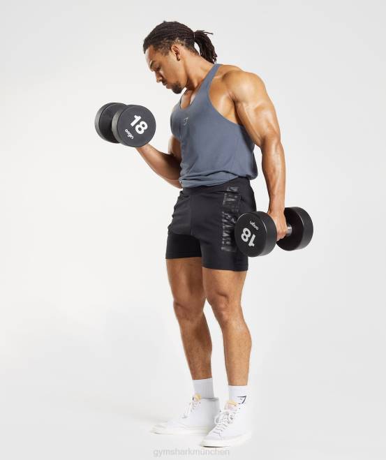 Abendblau Kleidung Gymshark Männer kräftiger Stringer 04P81010