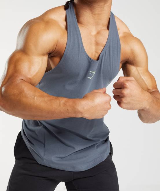 Abendblau Kleidung Gymshark Männer kräftiger Stringer 04P81010