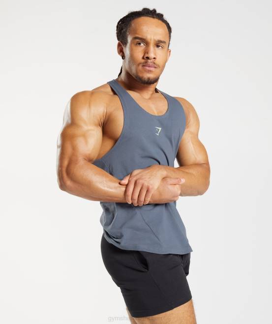 Abendblau Kleidung Gymshark Männer kräftiger Stringer 04P81010
