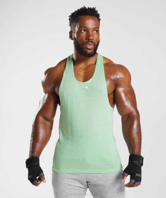 Aloe grün Kleidung Gymshark Männer Stringer reagieren 04P8994