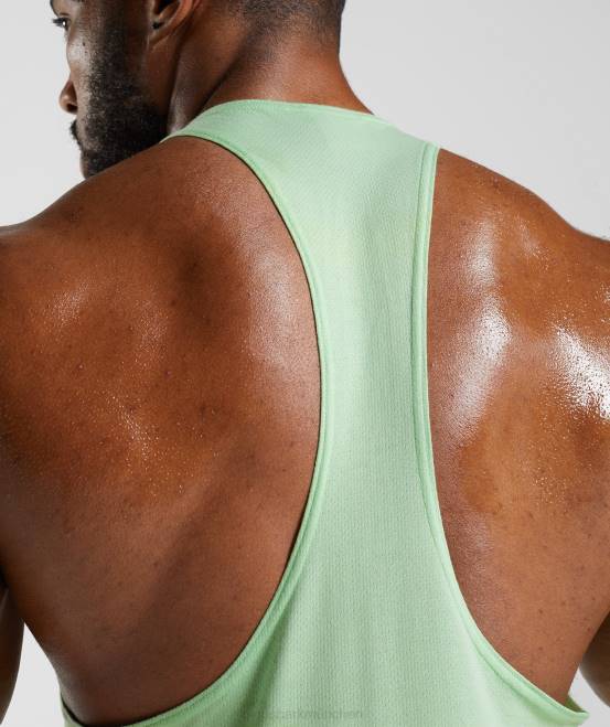 Aloe grün Kleidung Gymshark Männer Stringer reagieren 04P8994