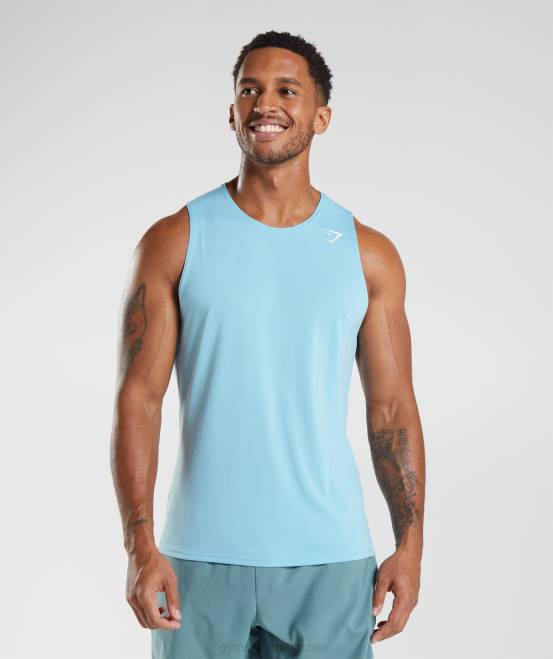 Eisbergblau Kleidung Gymshark Männer Ankunftstank 04P8965