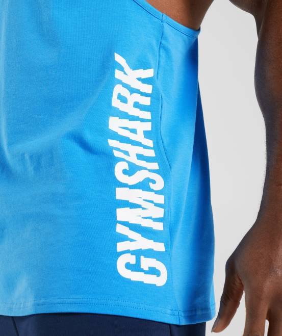 Elektrisches Blau Kleidung Gymshark Männer Slice-Stringer 04P8992