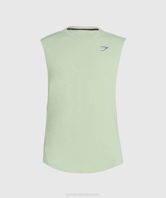 Flora grün Kleidung Gymshark Männer Fetter Drop-Arm-Tank 04P8912